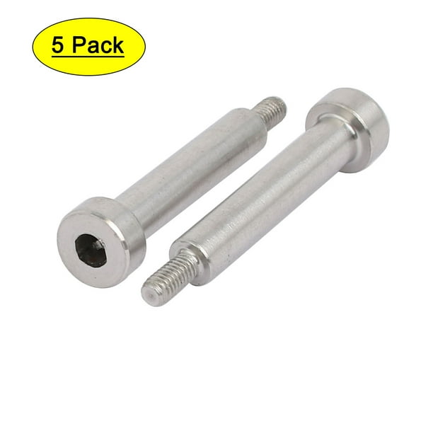 uxcell 5pcs 304 Stainless Steel Hex Socket Shoulder Bolt 5mm Shoulder Dia 25mm Shoulder Length M4 Thread uxcell 5pcs 304 Stainless Steel Hex Socket Shoulder Bolt 5mm Shoulder Dia 25mm Shoulder Length M4 Thread